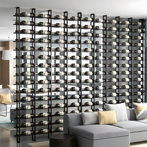 Wall Mounted Metal Wine Rack with Horizontal Bottle Storage