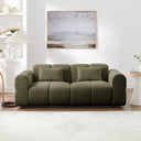Modern 3-Seater Loveseat Sofa with Lambswool Upholstery