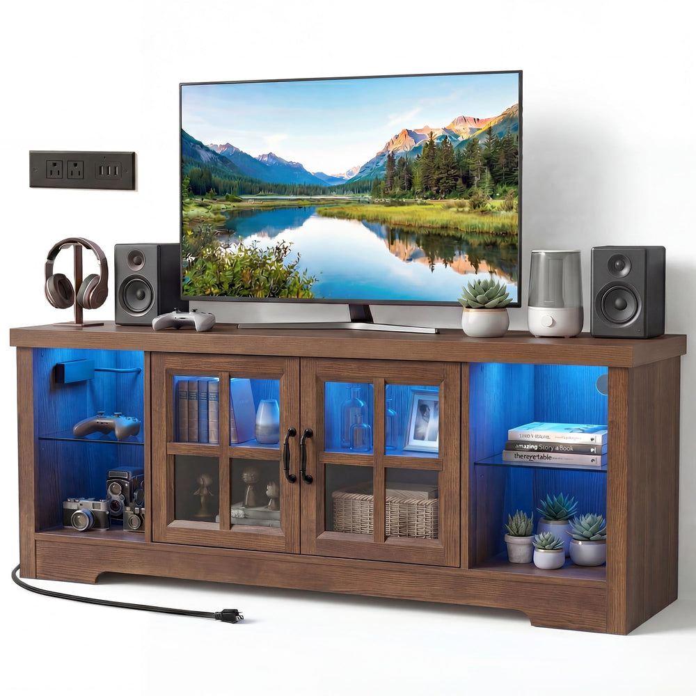 55" LED TV Stand with Charging Station