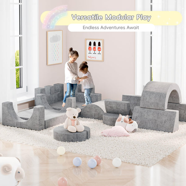 Modular Kids Play Couch – 68" Convertible Foam Sofa