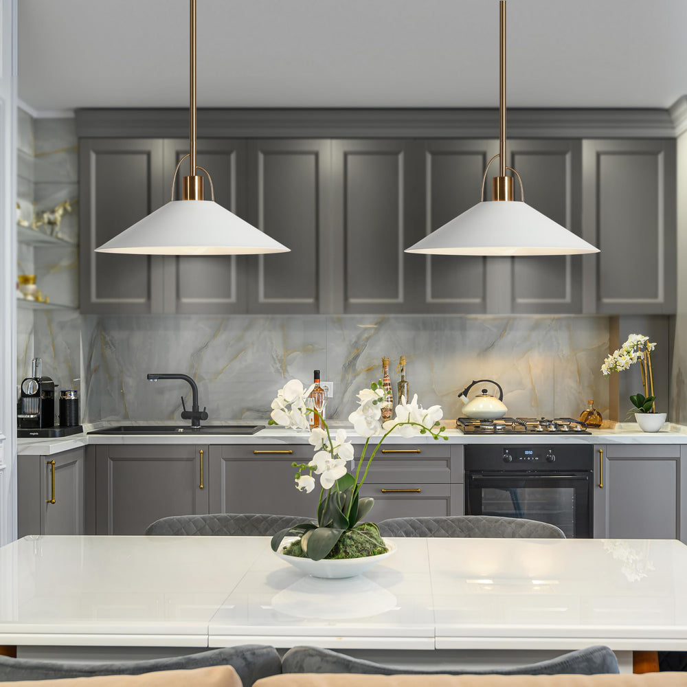 Modern Cone Metal Pendant Light for Kitchen Island