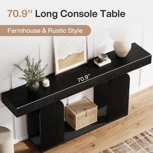 70.9-Inch Extra Long Sofa Console Table with Storage Shelf