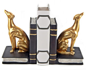 Greyhound Dog Bookends – Golden, 7 Inch