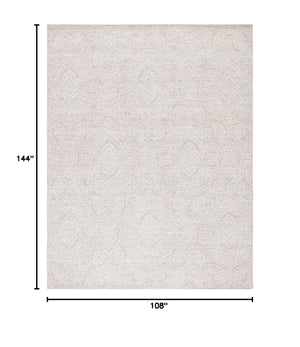 9x12 Hand-Tufted Wool Area Rug – Modern Floral