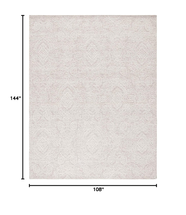9x12 Hand-Tufted Wool Area Rug – Modern Floral