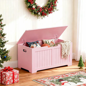 Wooden Storage Chest with Safety Hinges & Storage Bench