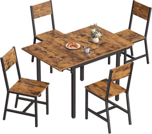Extendable Dining Table Set with 2 Chairs