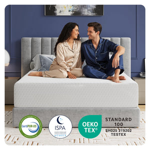 King Mattress 12 Inch with Bamboo Charcoal Memory Foam, Cooling & Pain Relief