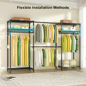 Freestanding Expandable Closet Garment Rack