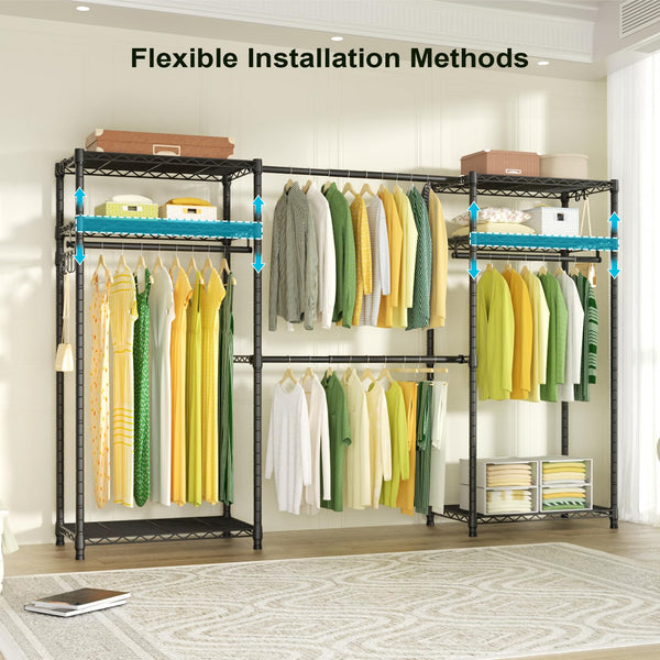 Freestanding Expandable Closet Garment Rack