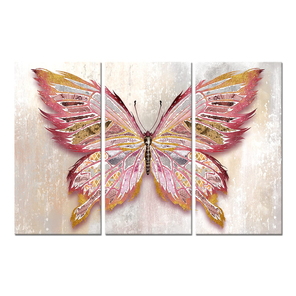 Butterfly Canvas Wall Art – 3-Panel Set