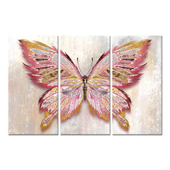 Butterfly Canvas Wall Art – 3-Panel Set