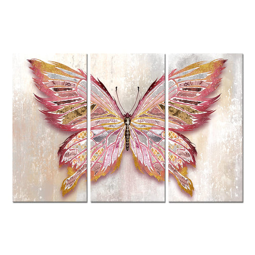 Butterfly Canvas Wall Art – 3-Panel Set