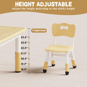 Kids Table & 2 Chairs Set – Height Adjustable, Graffiti Desktop, Multi-Activity, Ages 3–8