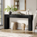 59-Inch Farmhouse Console Sofa Table with Vertical Slat Legs