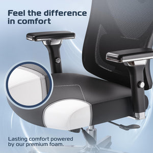 Ergonomic Office Chair with Mesh Back & 3D Headrest
