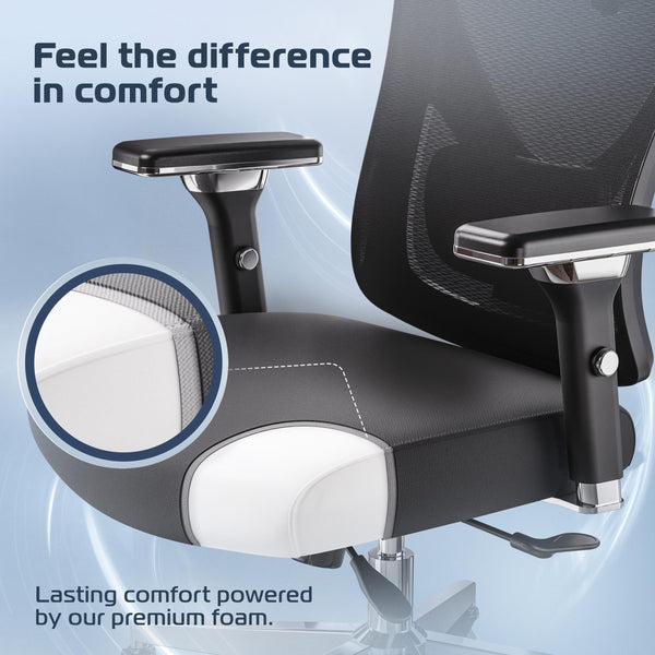 Ergonomic Office Chair with Mesh Back & 3D Headrest
