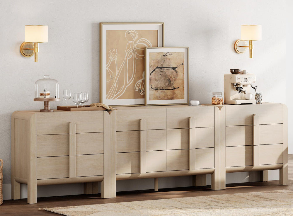 3-Piece Bedroom Dresser Set with 12 Drawers