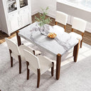 5-Piece Counter Height Dining Set with Cushioned Chairs