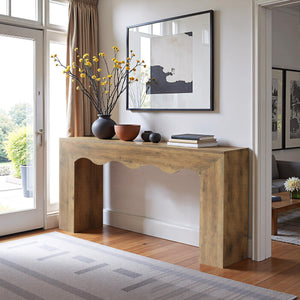 63" Wavy Console Table with Storage