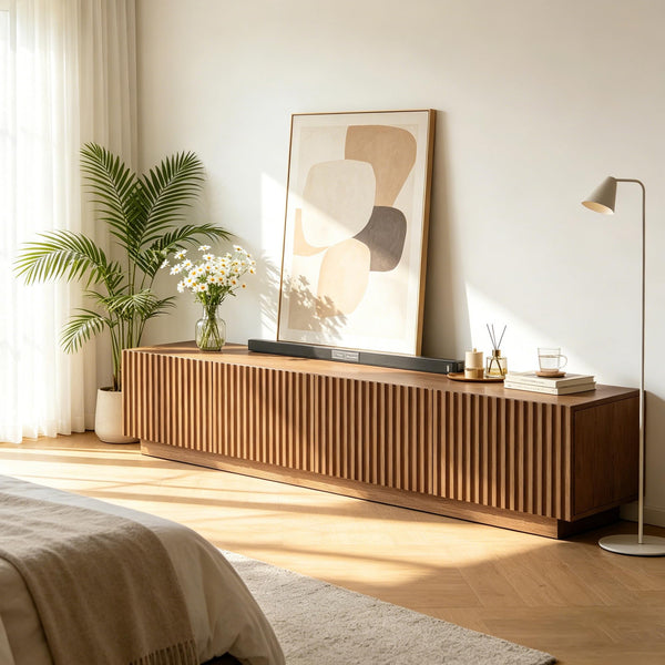 86.61" Mid-Century Modern TV Stand for TVs up to 85"