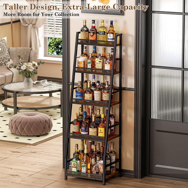 5-Tier Trapezoid Wine & Liquor Rack