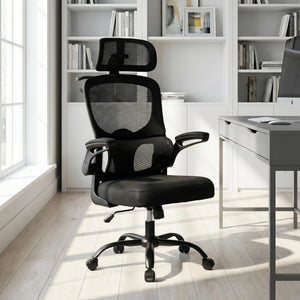 Ergonomic Mesh Office Chair with 3D Headrest & Lumbar Support