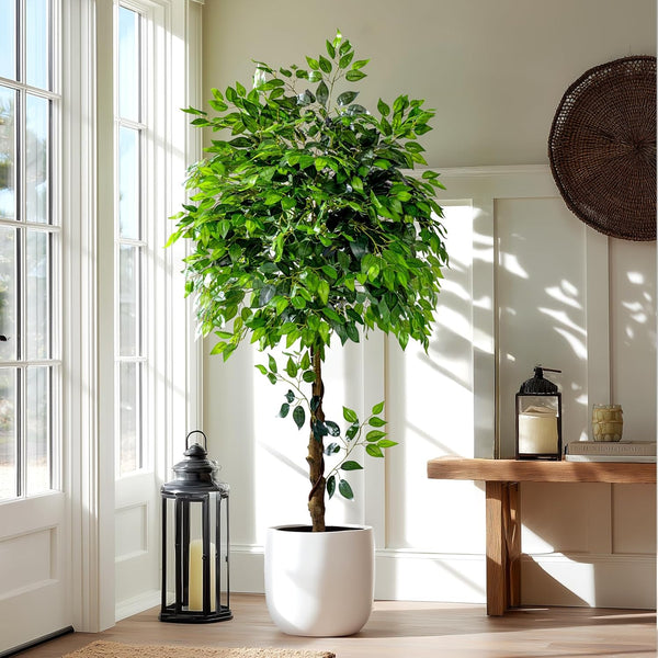 Large Artificial Ficus Tree – Indoor Floor Plant Decor