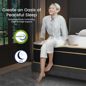 California King Gel Memory Foam Hybrid Mattress – 12 & 14 Inch, Pocket Spring, Pressure Relief