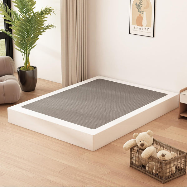 Box Spring with Fabric Cover – 8" High Profile Metal Mattress Foundation