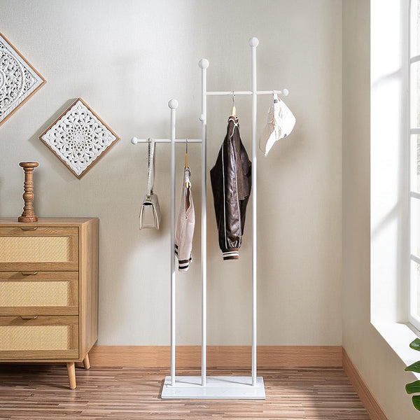 Freestanding Coat Rack with Marble Base