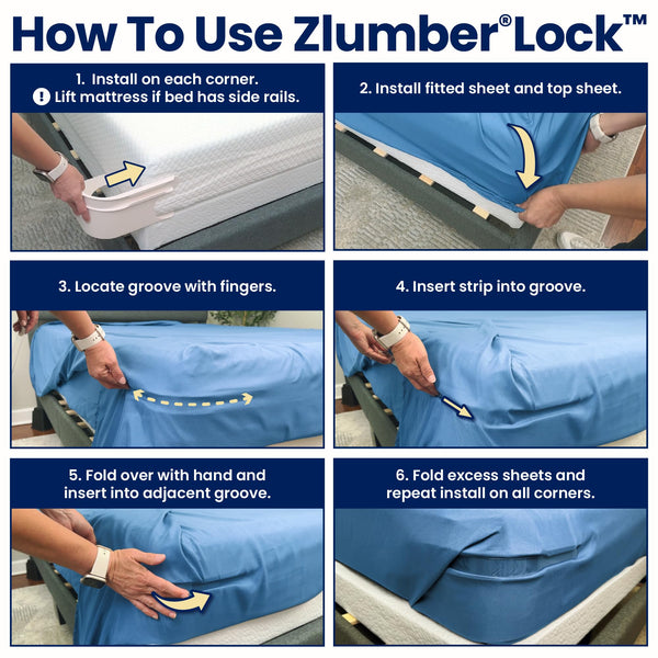 Bed Sheet Holder Straps with Heavy-Duty Mattress Clips