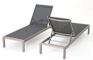 Outdoor Mesh Chaise Lounge Set of 2