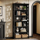 6-Tier Industrial Bookshelf, 71" Tall Freestanding Bookcase
