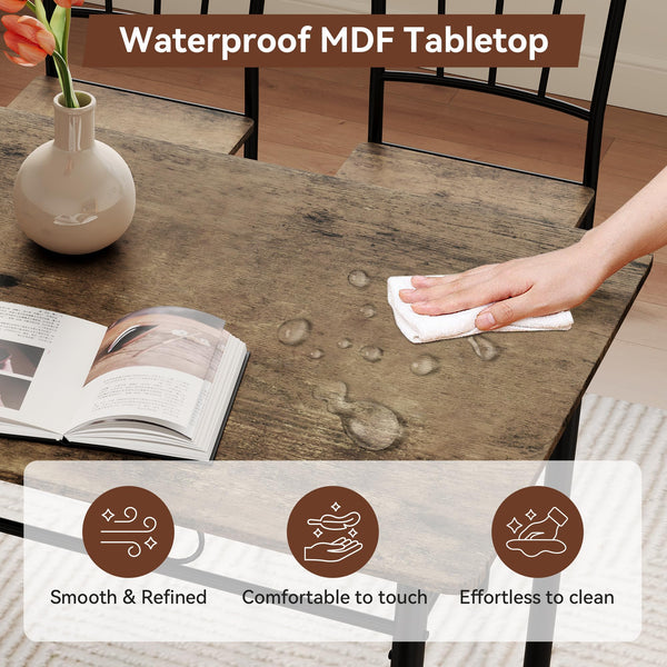 5-Piece Dining Table Set with 4 Chairs