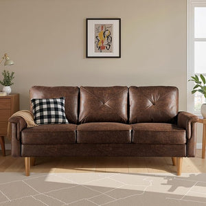 3-Seater Faux Leather Sofa