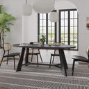 70.86" Oval Dining Table for 6–8 People
