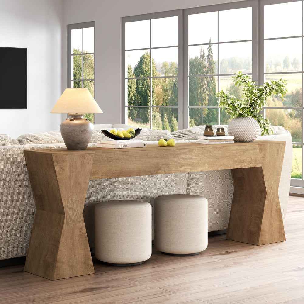 Extra Long Console Table with X-Frame Base