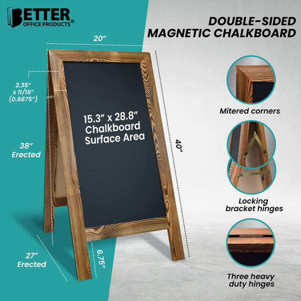 20x40 Magnetic A-Frame Chalkboard Sign with Accessories