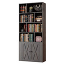 4-Tier Bookcase with Doors & 8 Open Cubes