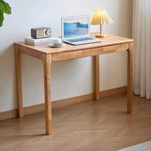 Solid Wood Desk with Drawers – Home Office Writing Desk