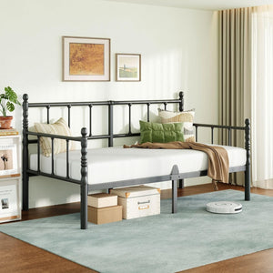 Twin Metal Daybed Frame with Steel Slats