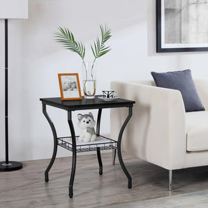 3-Piece Living Room Coffee Table Set with Storage Shelves