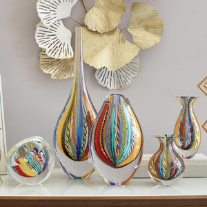 Hand Blown Small Glass Vases – Boho Murano Style