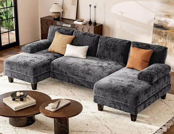U-Shaped Sectional Sofa 111 Inch with Double Chaise
