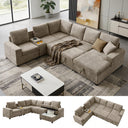 Modular Sectional Sofa with Pull-Out Bed & Storage