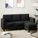 3-Seat L-Shaped Sectional Sofa with Storage Ottoman & Reversible Chaise