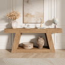 78" 2-Tier Console Table with Shelf