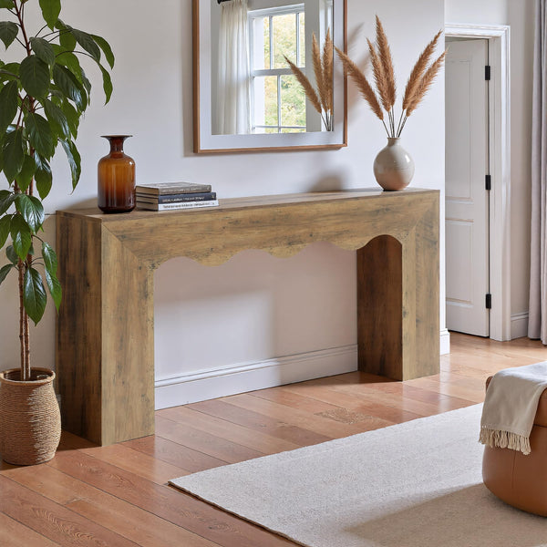 63" Wavy Console Table with Storage