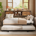 Farmhouse Twin Daybed with Pop-Up Trundle